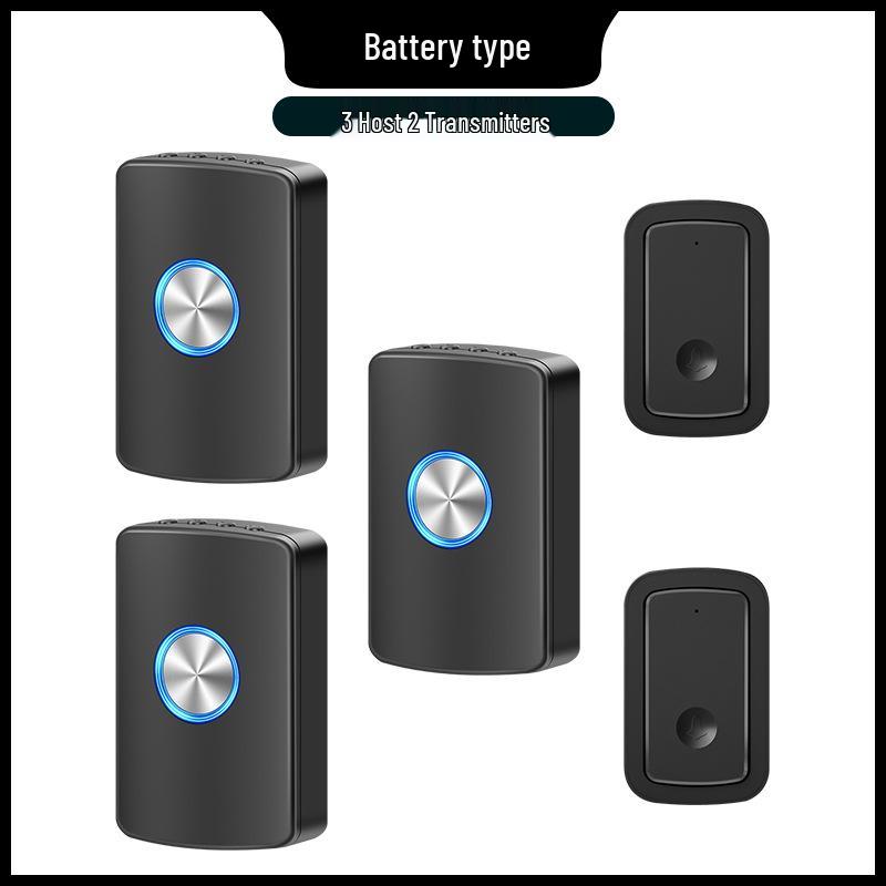 Wireless Doorbell with Two Transmitters & Three Receivers for Deaf, Elderly, Patients, Postpartum Centers, One-Button Emergency Call
