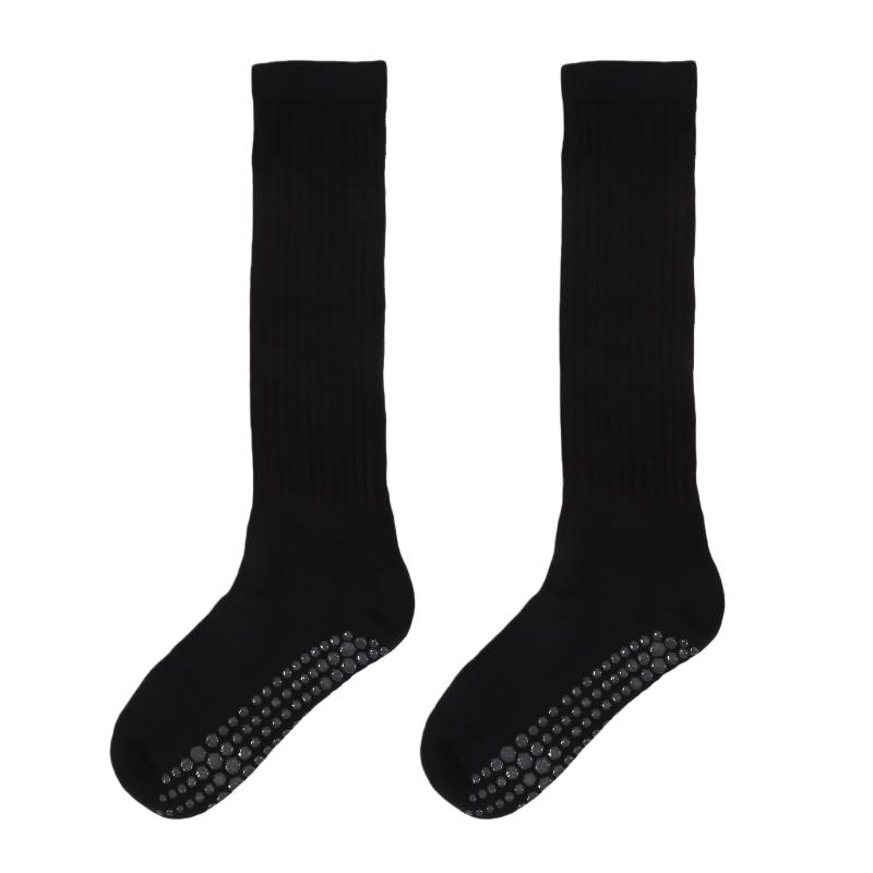 1pair Yoga Socks Cotton Dot Silicone Terry Non-slip Women Pilates Grip Knee-high Slouch Long Socks