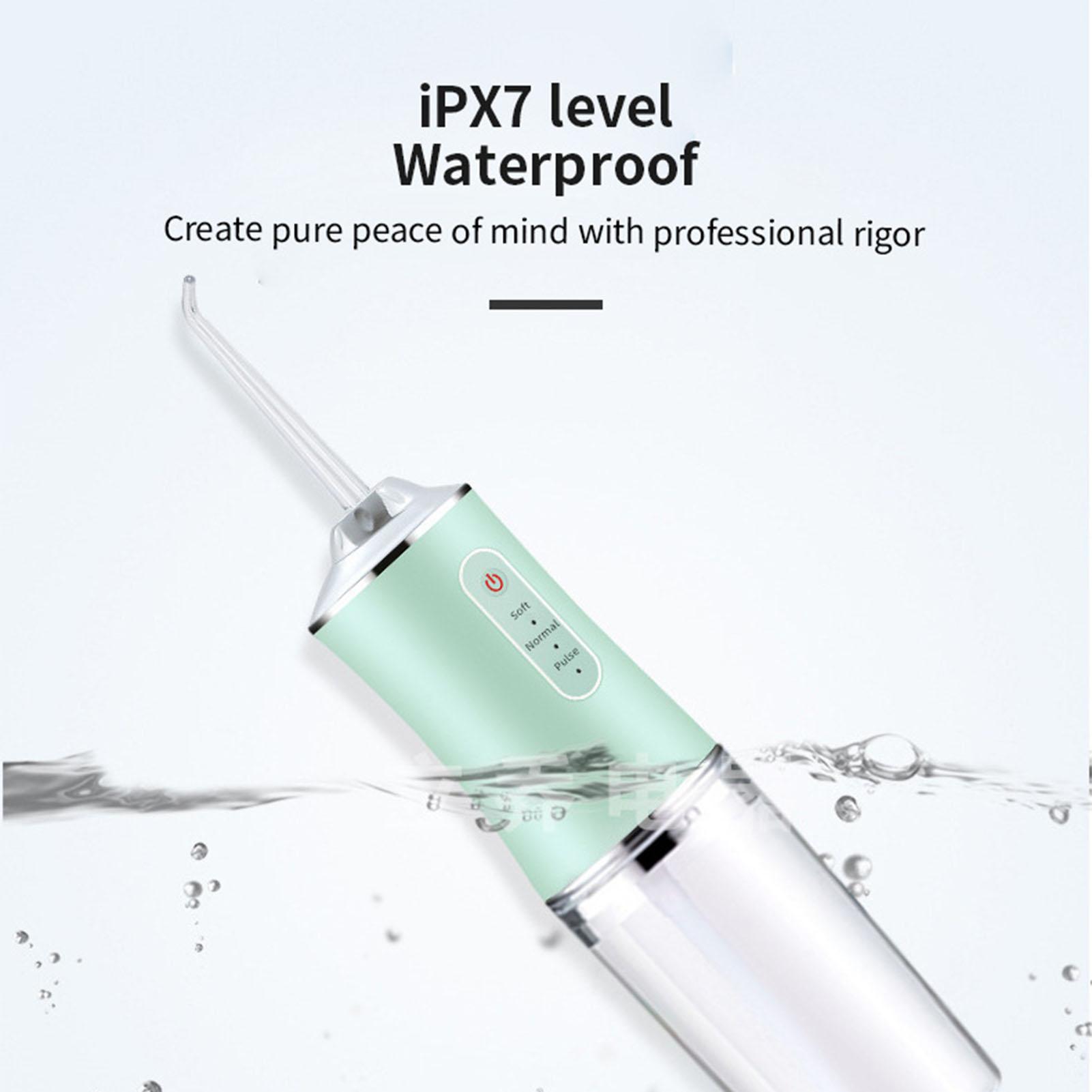 

Электрический ирригатор для полости рта с 4 насадками, домашний портативный водный флоссер для зубов, инструмент для чистки зубов, зеленый зелёный