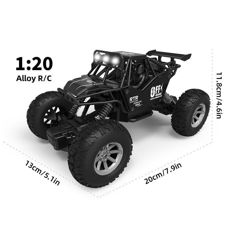 ZWN 1:20 4WD RC Car Off Road 4x4 Remote Control Cars Radio Buggy Truck Racing Drift with Led Lights Toys for Kids Gifts