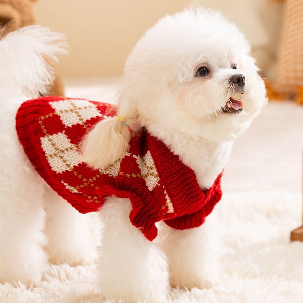 Adjustable Dog Christmas Clothes Lovely Cat Warm Vest Funny Cute Puppy Clothes  Pet Party Supplies
