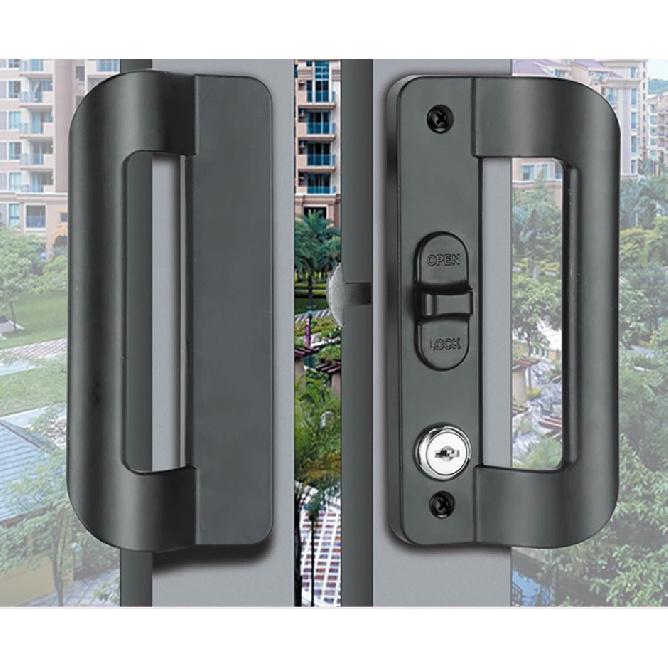 Aluminum Alloy Door Lock Hanging Door Handle Aluminum Frame Door Double Leaf Sliding Double Sided Sliding Door Lock