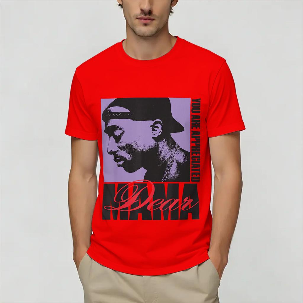 Unisexs Tshirt Tupacs Music Funny Pure Cotton Tees Short Sleeve T Shirt Crew Neck Tops Summer