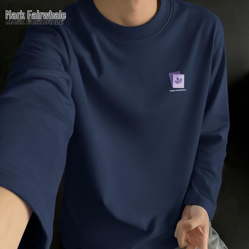 Mark Fairwhale Men's Cotton Long Sleeve Crew Neck T-Shirt