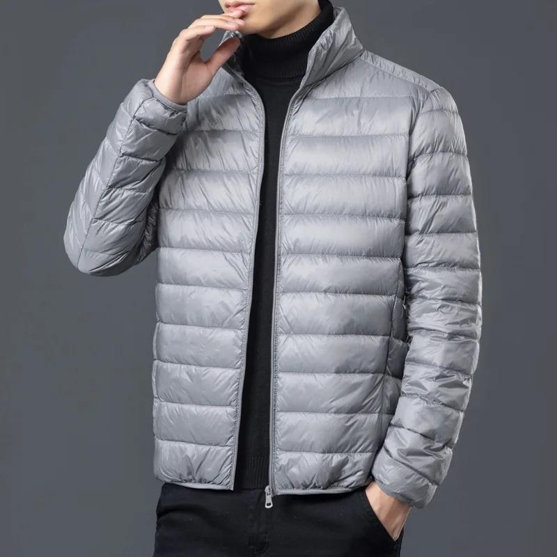 

Зимняя тонкая флисовая хлопковая куртка для мужчин, повседневный теплый топ с воротником-стойкой, большого размера, укороченная, мужская одежда, хлопковое пальто, куртка 2XL серый