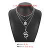 Women European Exaggerated Long Choker Oil Dripping Heart Butterfly Snake Element Jewelry Punk Hip Hop Layered Necklace