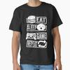 Eat Sleep Game Repeat Classic TShirt Made In UsaAus TShirt S2xl