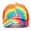 Nowa Outdoor Casual Tie Dye Cap dla kobiet Rainbow Kolorowa czapka z daszkiem Kobieta Casual Streetwear Letnia czapka