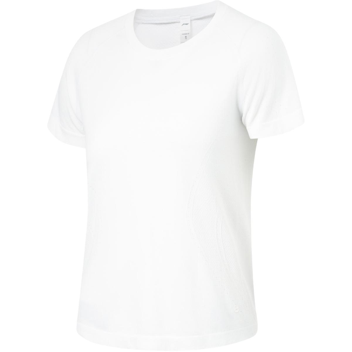 

Li-Ning Fitness Series Solid Color Moisture-Wicking Crew Neck Short Sleeve T-Shirt Women Tops White ATSU472-9 S