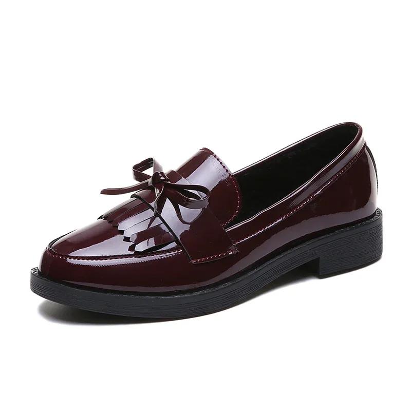 Fashion Comemore Patent Leather Low Heels Pumps Female Shoe Women's Flats Red Spring Summer Shoes Woman Sandalias 2025 Designer Loafers