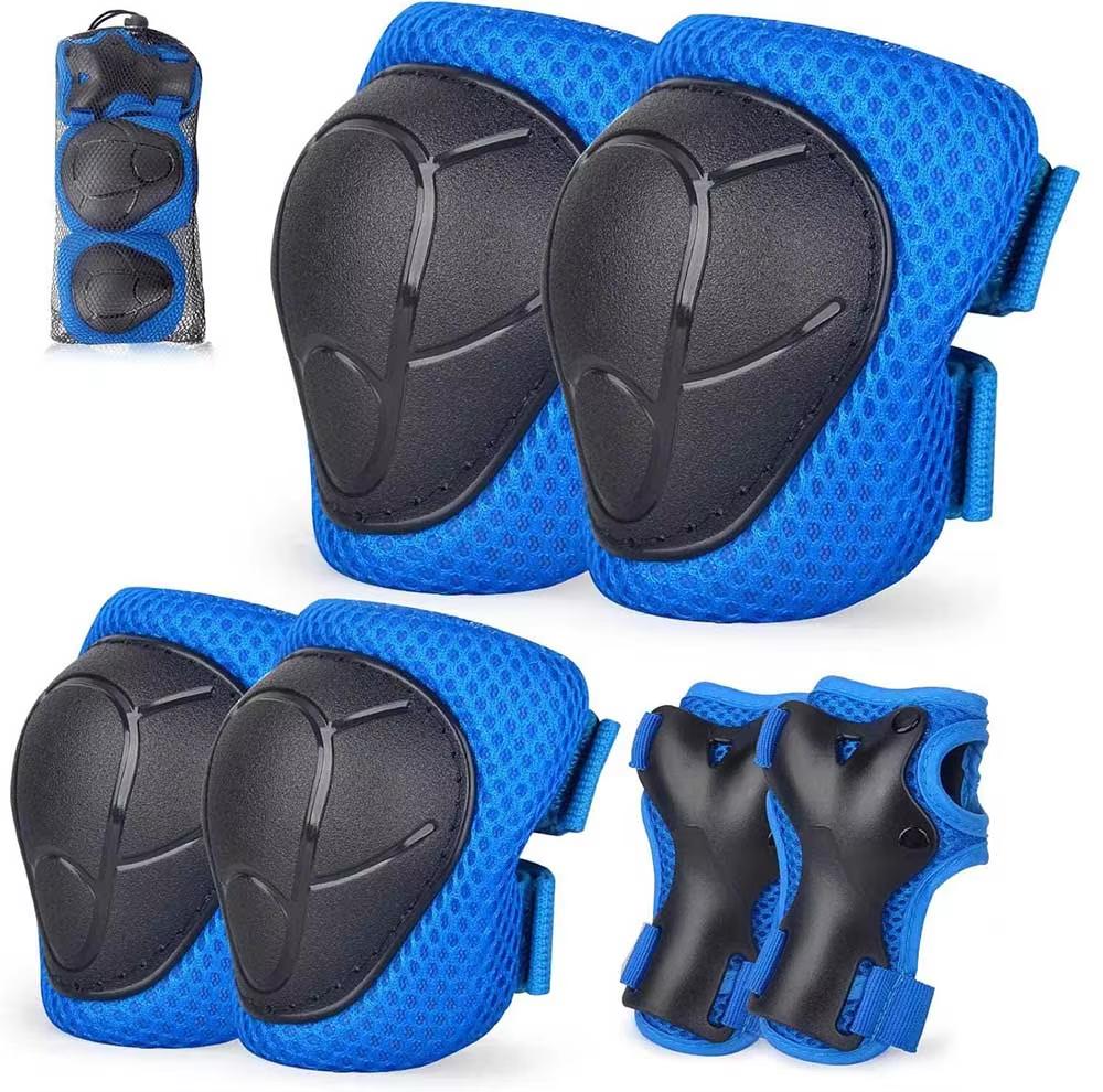 6PCS Kids Protective Gear Set for 3-14 Years, Knee Elbow Pads & Wrist Guards for Skating Cycling Scooter Rollerblading