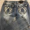 FlowStreet Jeans Vintage Anni '90 Donna Y2K Nuovi Jeans Blu Tasca Ala Ricamata Hip Hop Harajuku Gotico Pantaloni Larghi Streetwear Pantaloni Donna