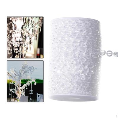 30 Meter/Roll Beaded Clear Crystal Garland Chandelier Disk Bead String Chain