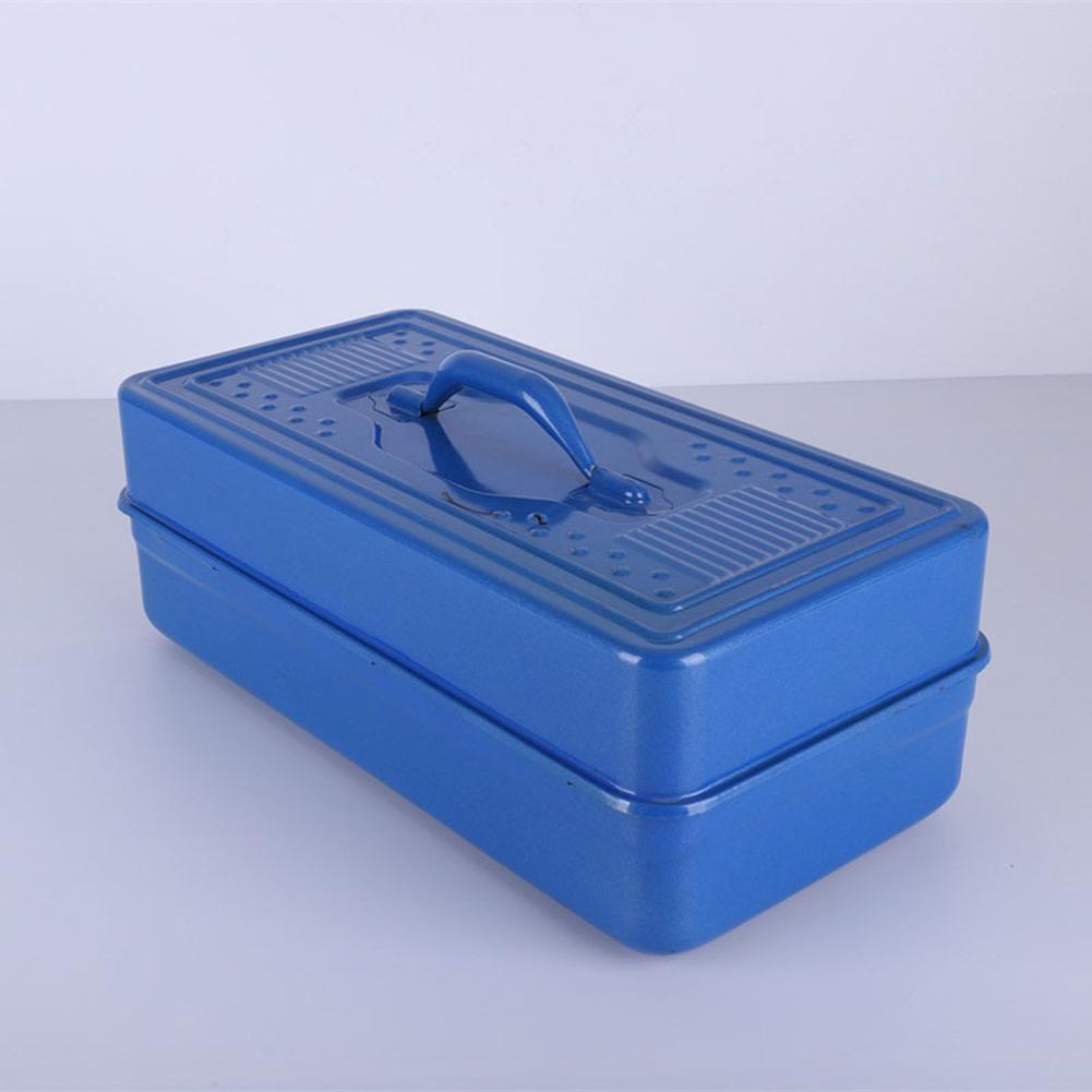 Portable Steel Toolbox with Comfortable Handle for Tools and Accessories
