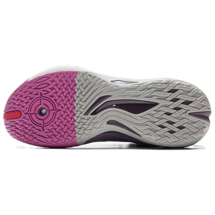 New LiNing Recreational Squirt 1 SUPER Anti Slip Wear Resistant Low Top Basketball Shoes Men's Purple White ABFV005-5