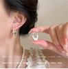 Minimalist Silver Needle Hoop Earrings - Light Luxury, Versatile, Women's High-End Metal Circle for Everyday Wear