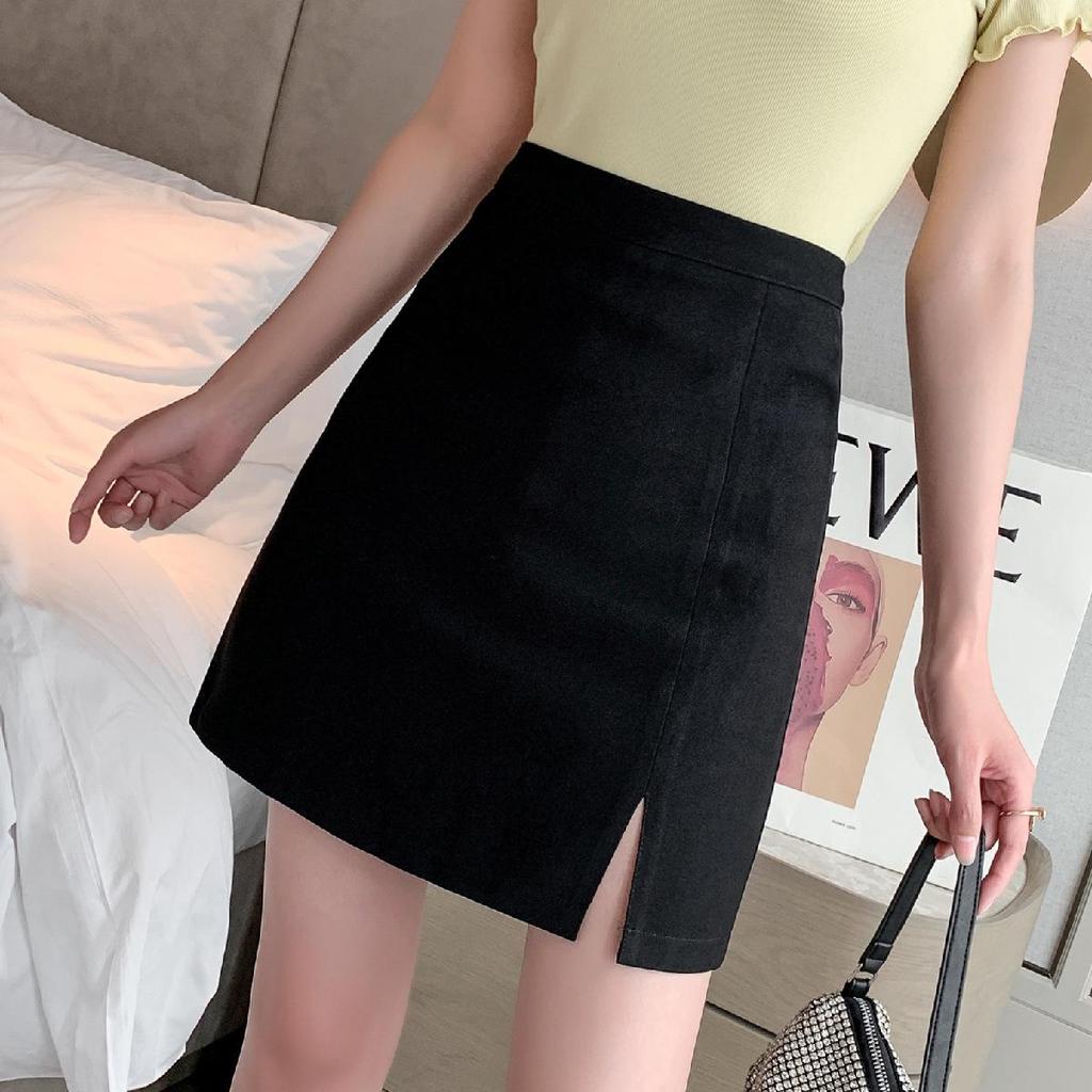 Summer High-Waisted A-Line Slit Pencil Skirt - Slimming, Versatile, Hip-Hugging Design