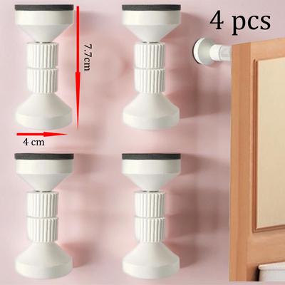 4 Stück Kopfteilstopper mit einstellbarer Länge für die Wand, Bettstopper