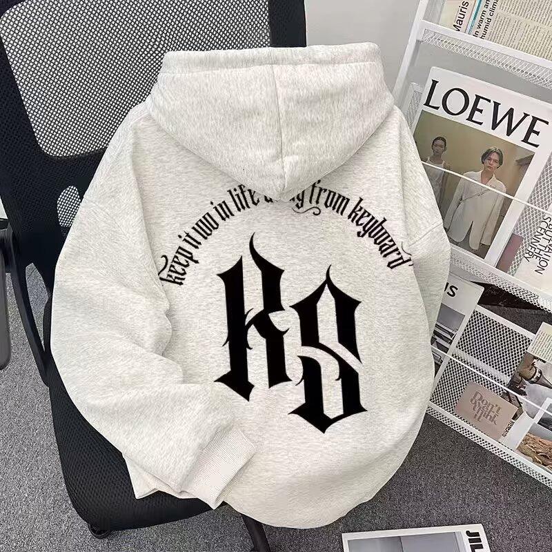 This Is A Highly Anticipated American Streetwear Hooded Sweatshirt with Letter-printed Designs for Men's Autumn and Winter