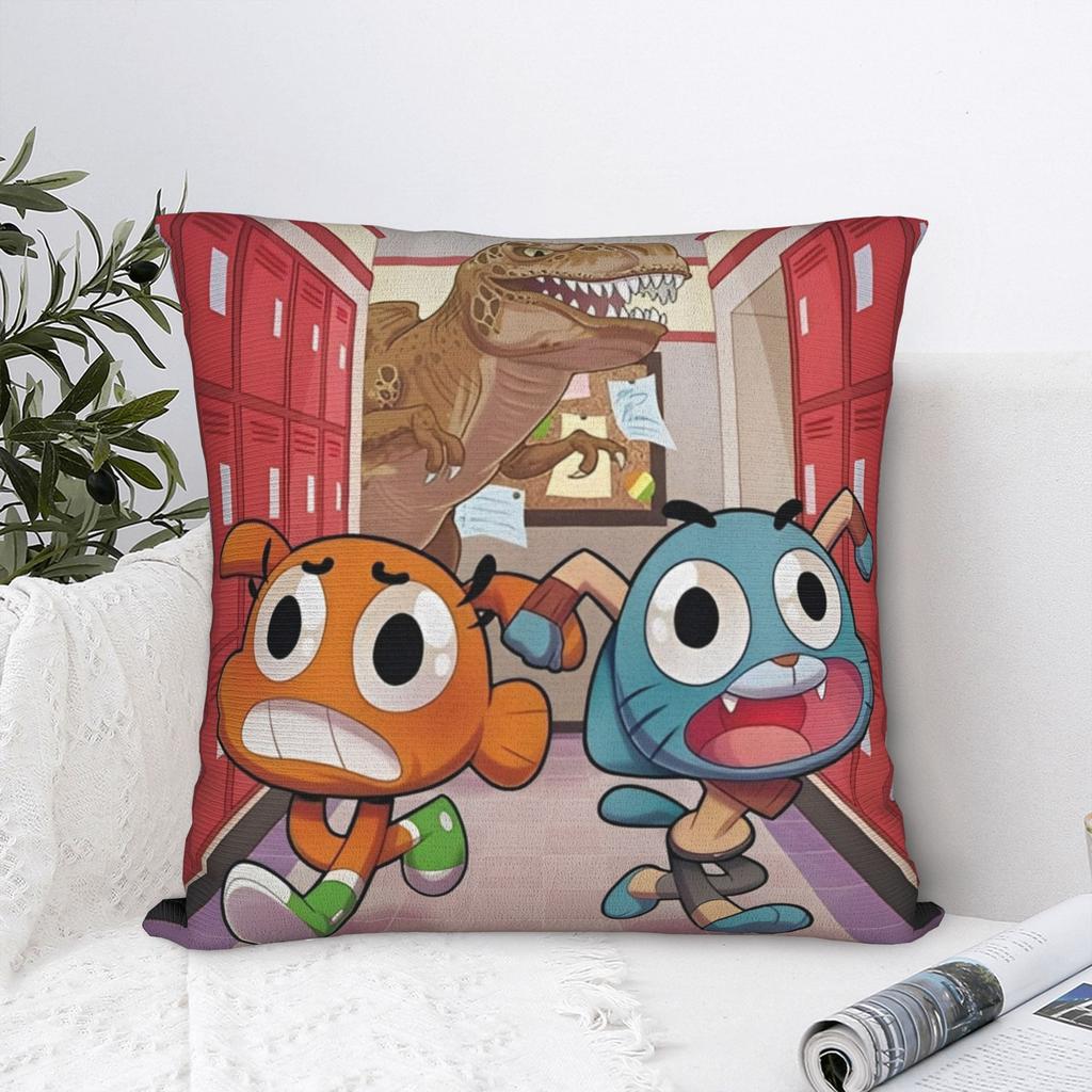 Decorative Pillow Cover The Amazing World Of Gumballs  Accessories Chair  Pillow Case Cover Zipper Multi-Size