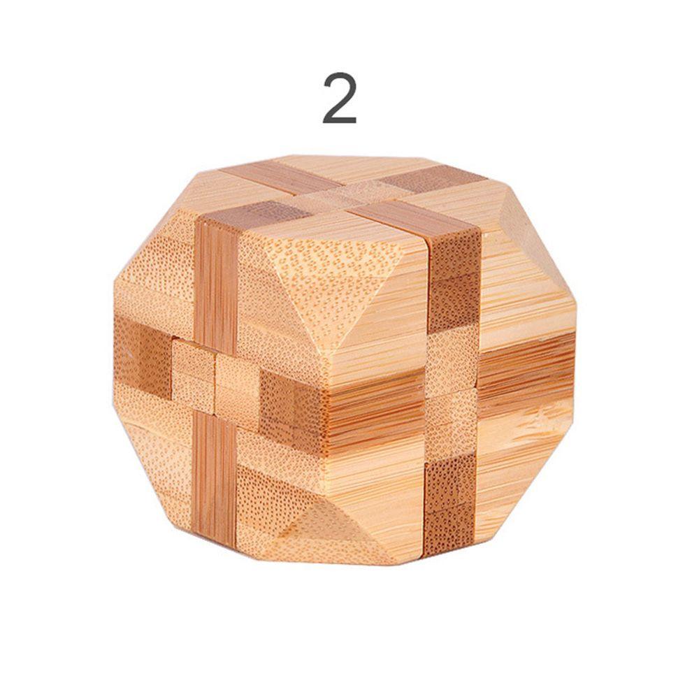Bamboo IQ For Adults Kids Children Interlocking Puzzle Toy Brain Teaser Classic Toys Kong Ming Lock