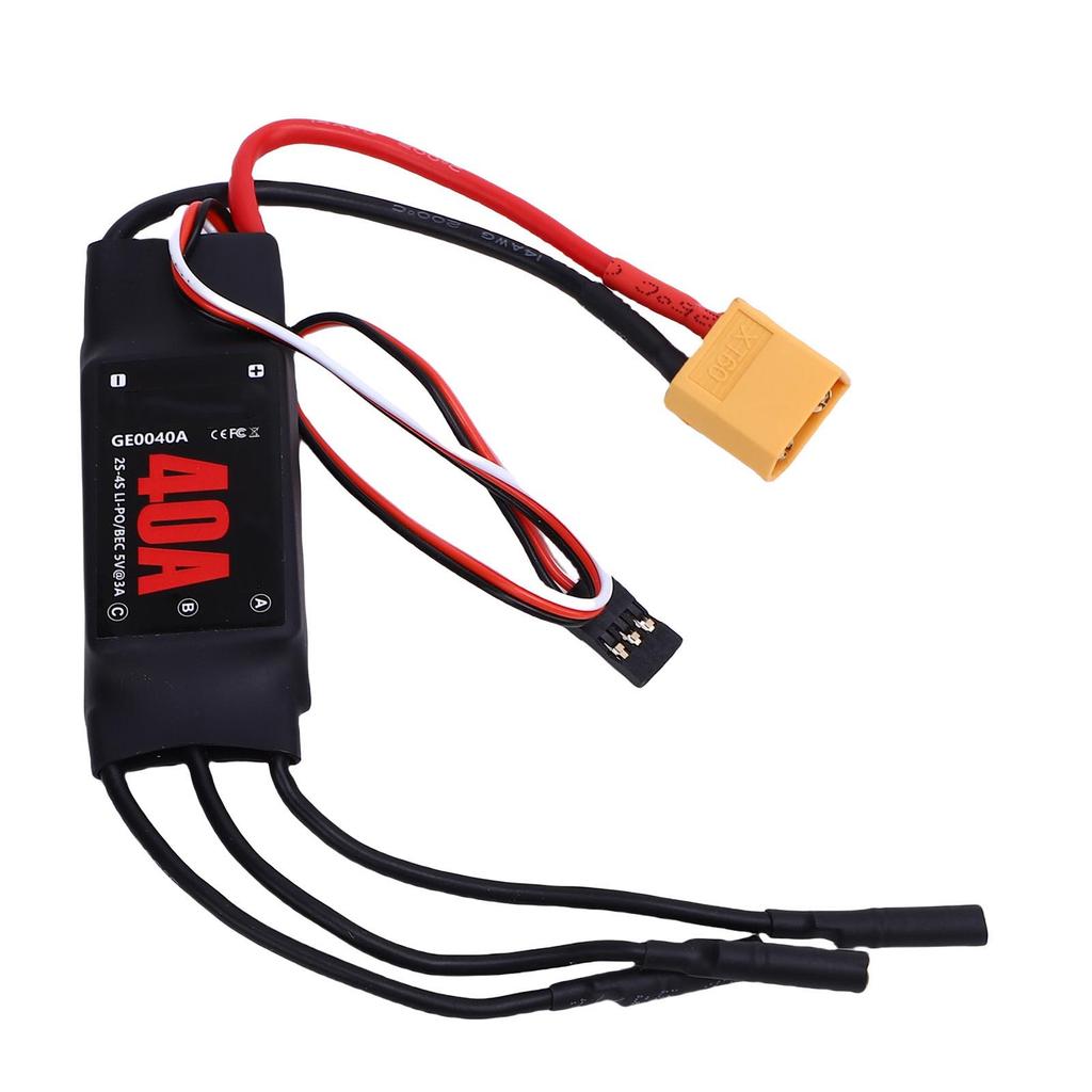 RC Brushless ESC with 5V 3A BEC 40A 2 3S Electronic Speed Controller for RC Airplane Aircraft Helicopter