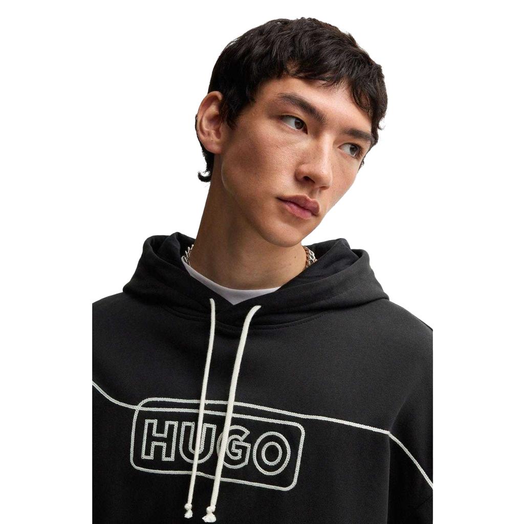 Hugo Herren Noiderhood Logo Stitch Detail Hoodie