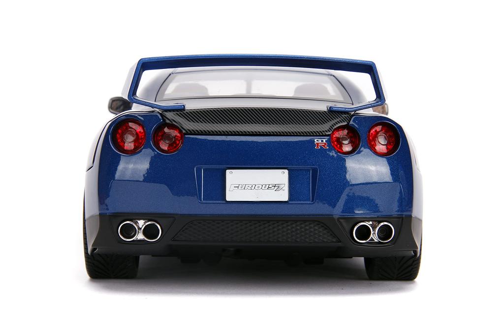 JADATOYS Fast Furious Diecast Car Nissan BRIAN 118 i Brian's GT-R (R35) z ŚWIATŁEM i