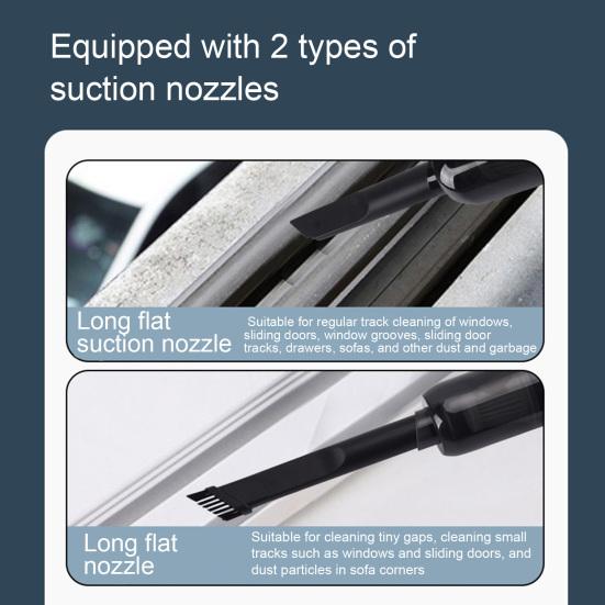 1 Set Car Vacuum Cleaner with 2 Nozzle Portable Handheld 1200mAh 5500Pa Mini Cordless Electric Vacuum Cleaner Home Supplies