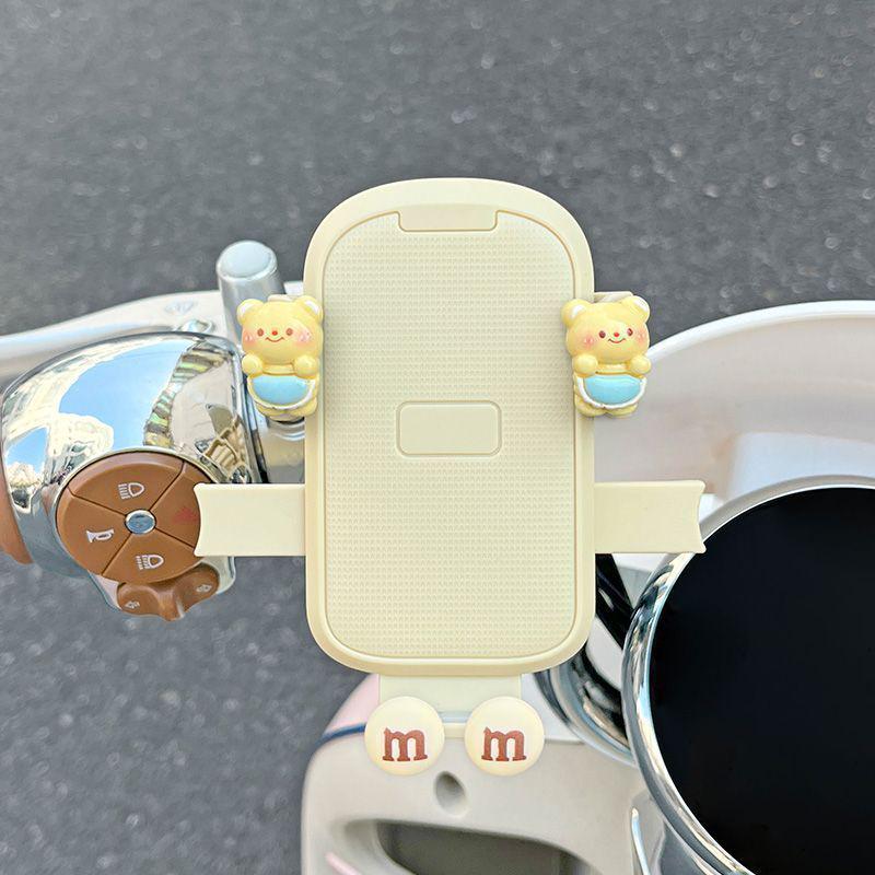 Porta telefono per auto elettrica con cartone animato carino: Supporto Universale a Sgancio Rapido, Antiurto per Navigazione su Bici e Motociclette