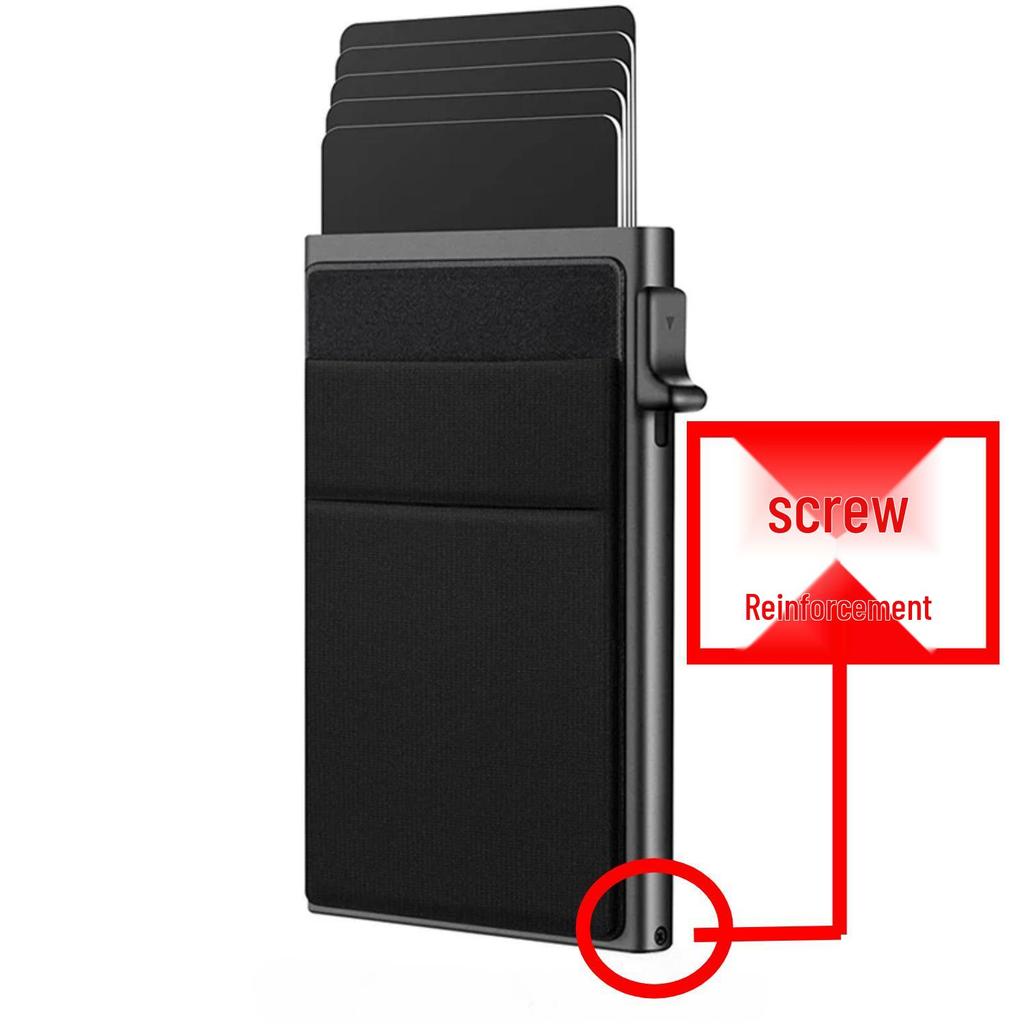 Men's RFID Aluminum Card Holder: In-Stock, Side-Push Design