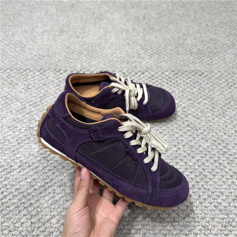 

High quality~ 2025 new Dexun shoes retro color matching lace-up thick-soled round head sports Forrest Gump shoes 40