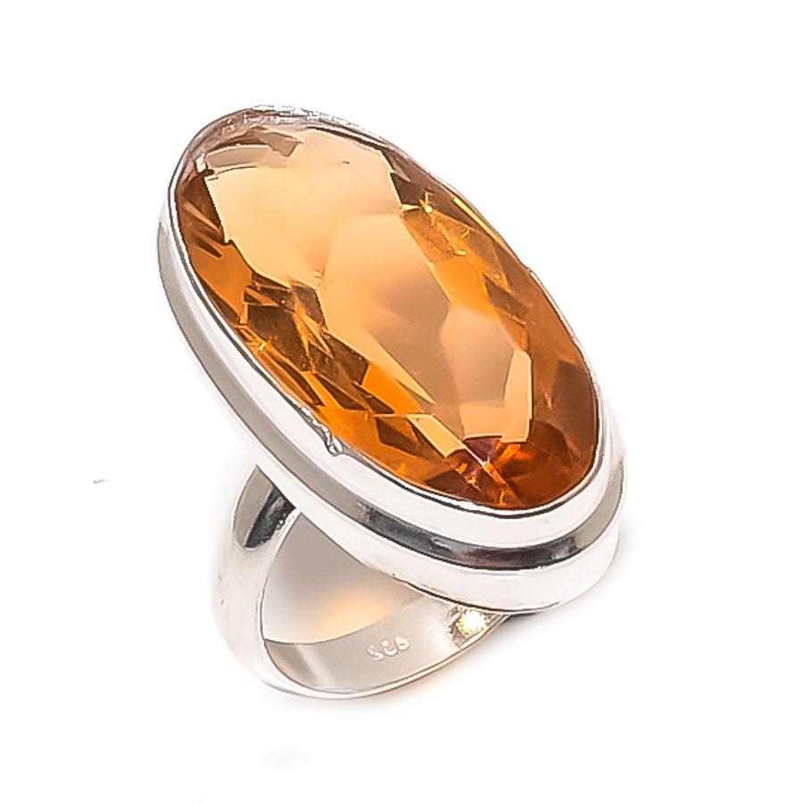 Natural Morganite Gemstone Handmade 925 Sterling Silver Jewelry Ring Size 6 D5T23