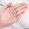 0.5M 1M 2M Irregular Clear Heart Chain Stainless Steel Glass Grave Stone Bead Chain Necklaces Bracelets Chain DIY Jewelry Making