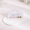 Stainless Steel Stud Earrings Set with Zirconia: Butterfly, Star, Heart & Four-Leaf Clover Designs
