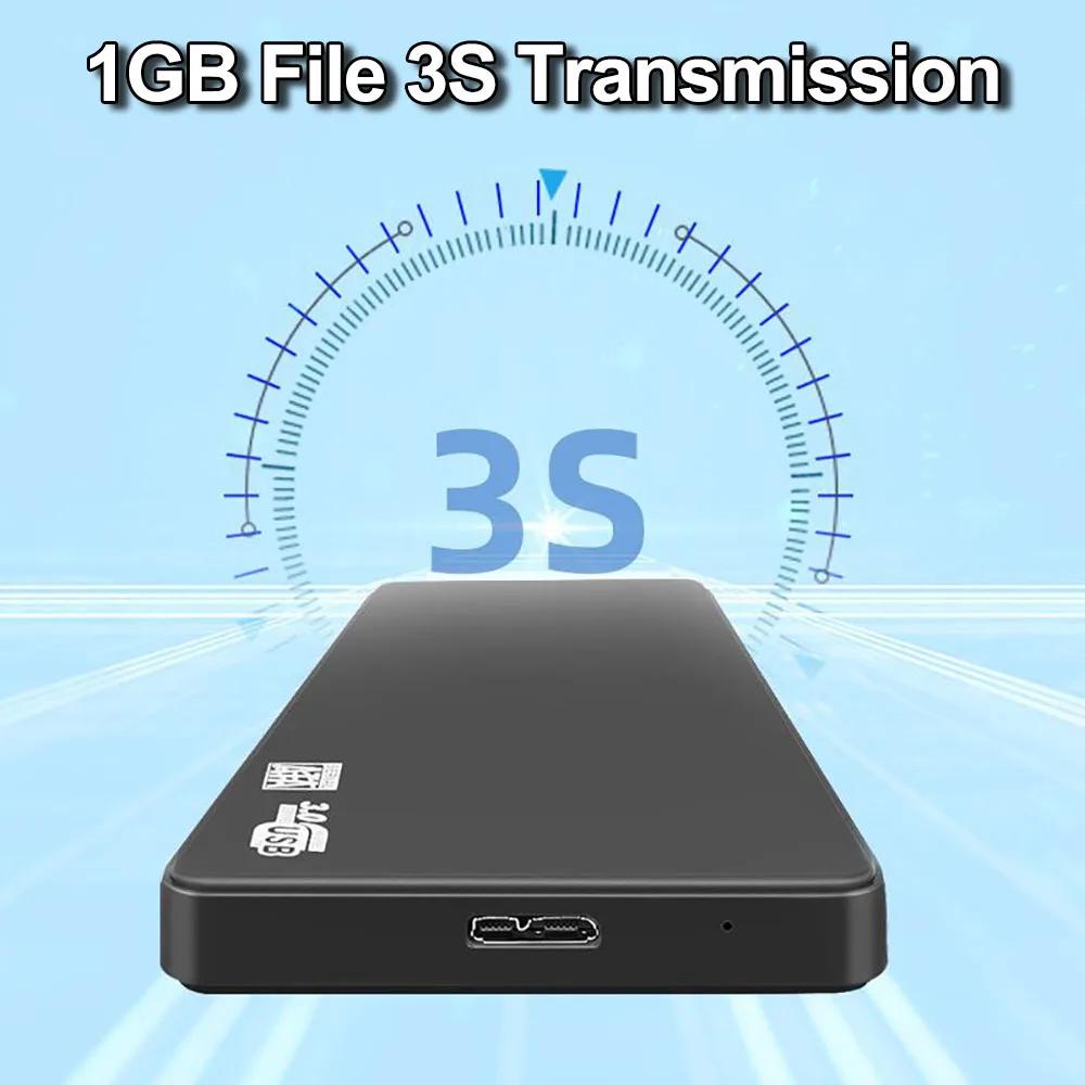 Carcasa HDD USB 3.0 de 2,5 pulgadas SATA SSD Estuche para disco duro Velocidad de transferencia de 5 Gbps Carcasa externa móvil Cajas para disco duro para ordenador portátil