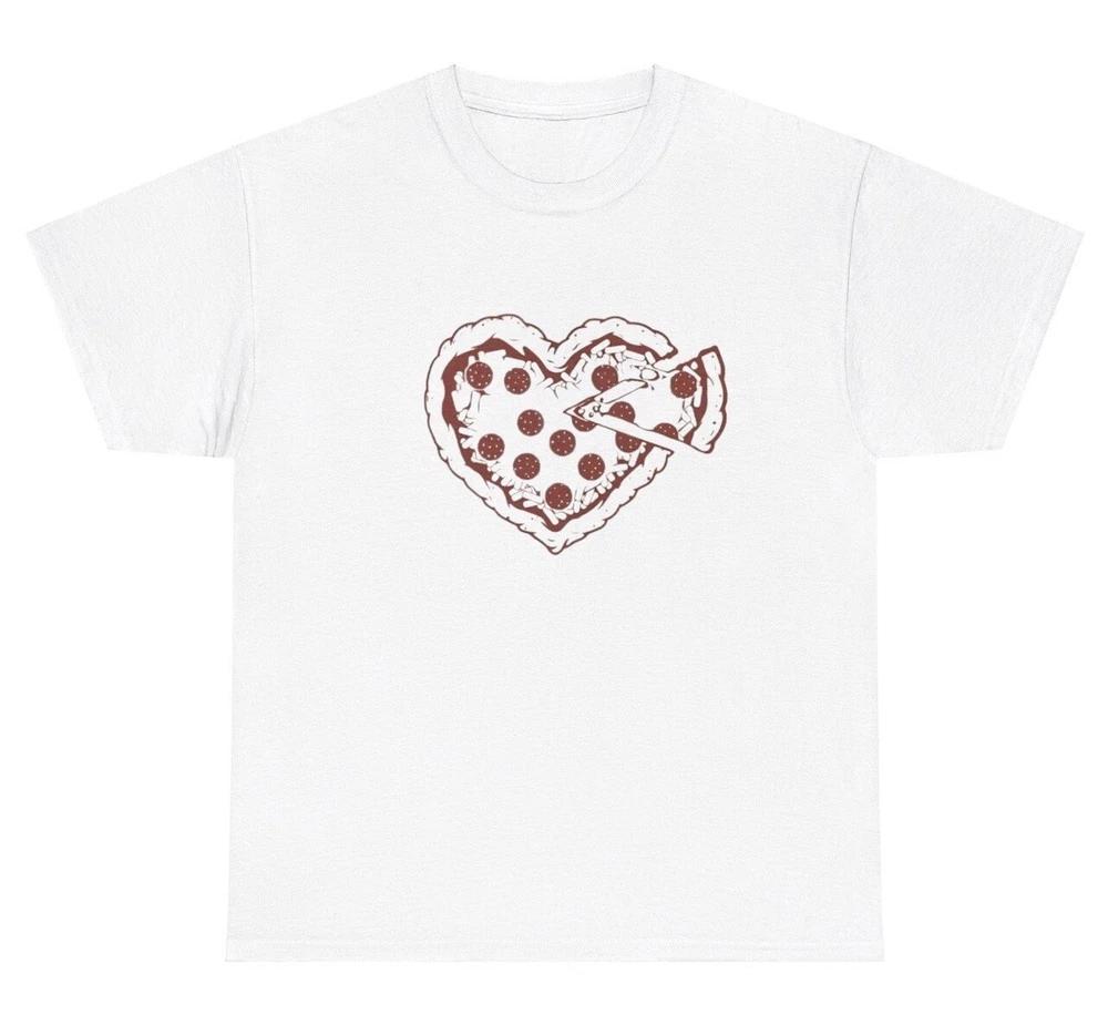 Heart Pizza Slice T Shirt Funny Y2k Gen Z Oddly Specific Gift Tee S