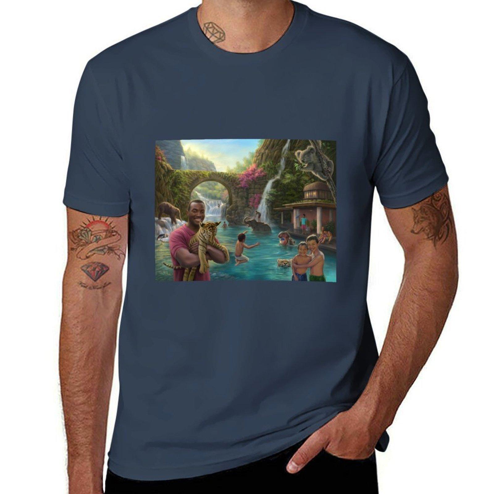 Water Play Paradise TShirt Casual Loose Fit Short Sleeve TShirt S