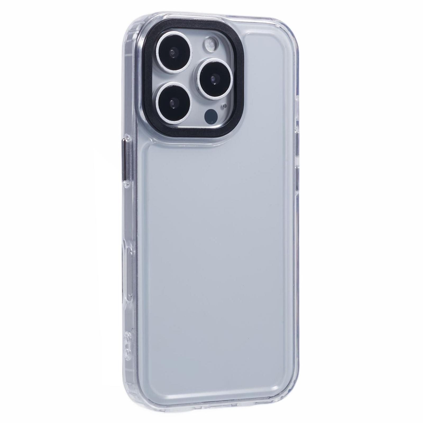 

For iPhone 16 Pro Max Clear Phone Case PC+TPU Hybrid Back Cover Transparent