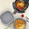 1PC- Silicone Air Fryers Oven Baking Tray Pizza Fried Chicken Airfryer Silicone Basket Reusable Airfryer Pan Liner Accessories
