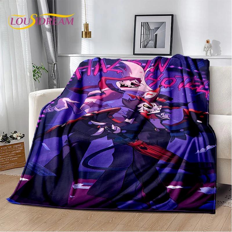 2026 H-Hazbin Hotel Charlie Cartoon Soft Blanket,Soft Throw Blanket for Home Bedroom Bed Sofa Picnic Travel Cover Child Gift