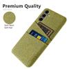 For Samsung Galaxy S24 FE Case Cloth+Hard PC Phone Cover with Dual Card Slots