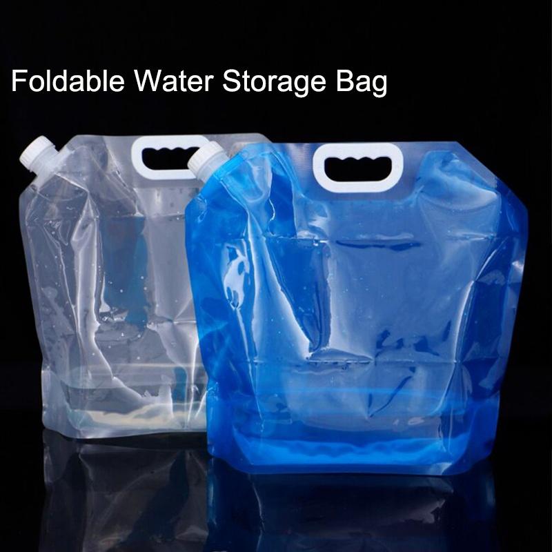 Blue And White 5l/10l Water Bag Perfect For Long Drives And Fitness Use