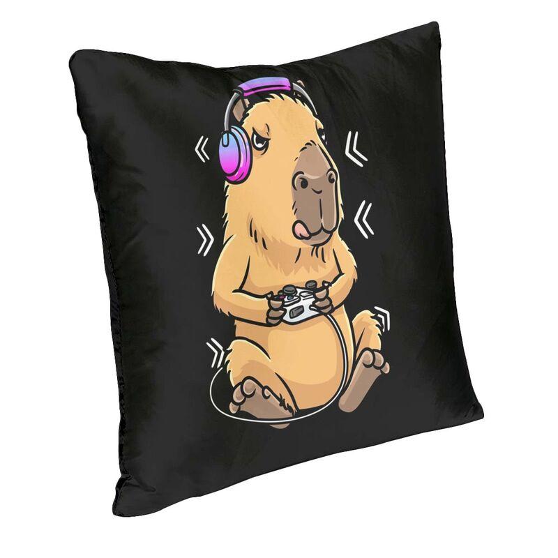 Capybara Giant Cavy Rodent Gamer Gaming Square Pillow Case Home Decorative Cushion Cover Throw Pillow Sofa Double-Sided Printing