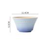 Japanese Ceramic Bowl Rainbow Gradient Color Rice Bowl Fruit Salad Snack Ramen Bowls Kitchen Dessert Salad Steamed Egg Bowls