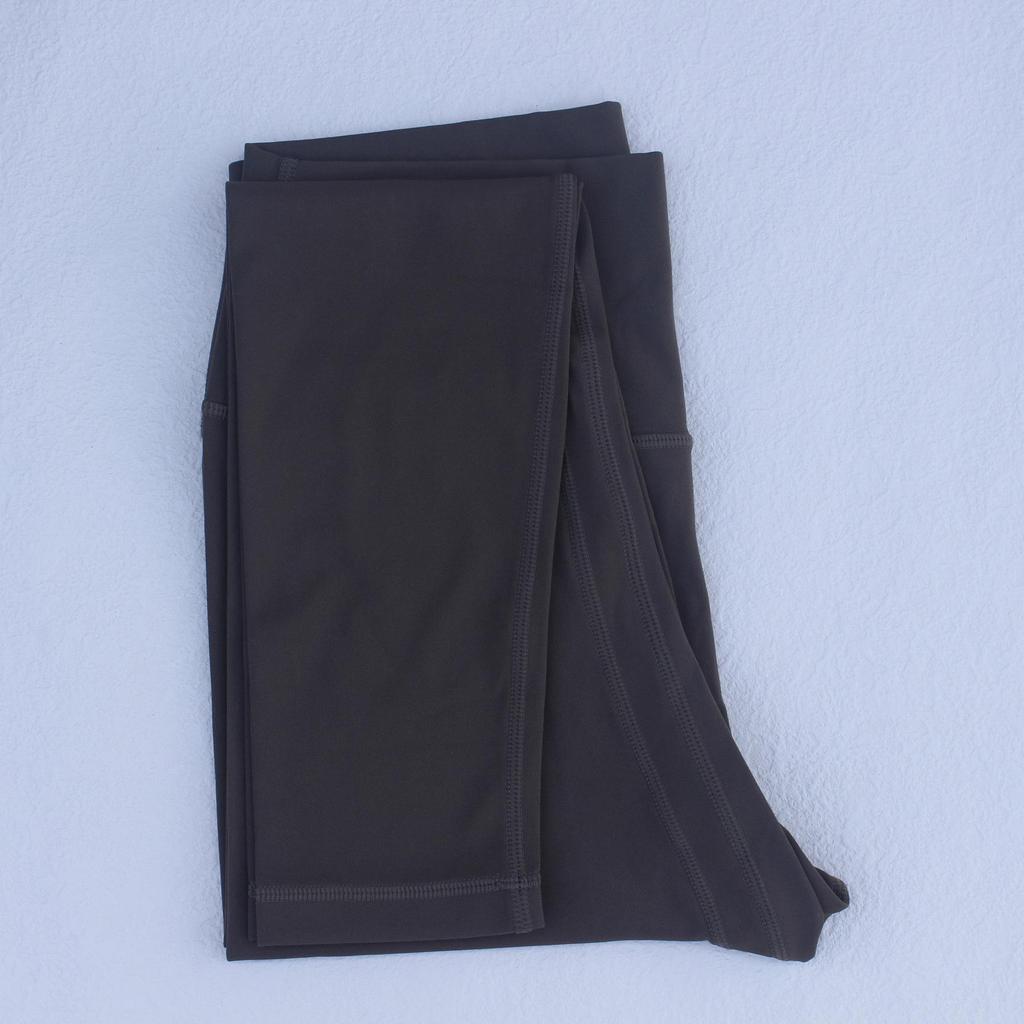 LULU Women's High-Waist Yoga Leggings with Pocket for Long-Leg Look