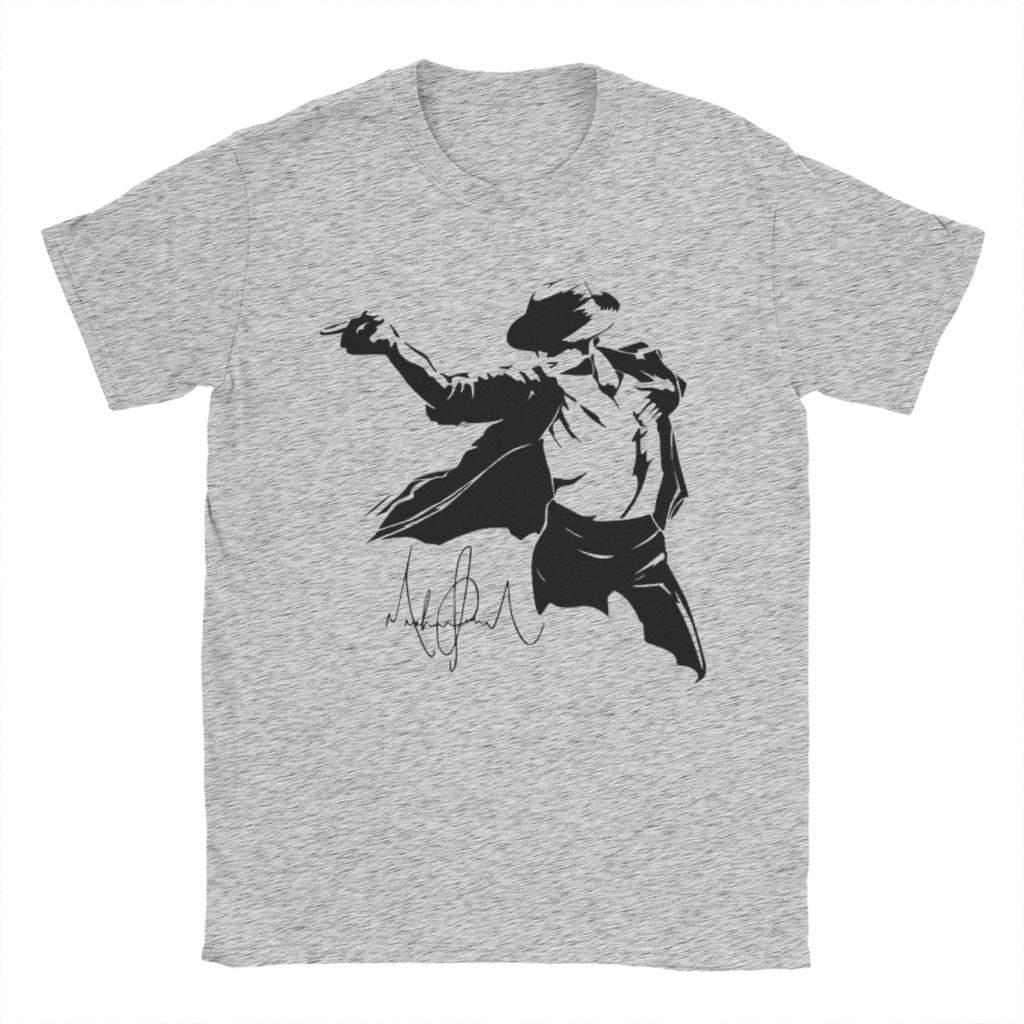 Fun Retro Michael Jackson TShirts for Unisex Round Collar Pure Cotton T Shirts Short Sleeve Tees Plus Size Tops