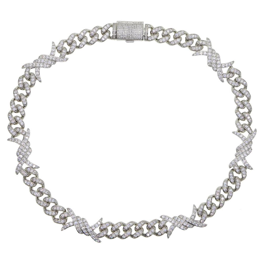 Zircon Cuban Chain: Versatile Cross-Border Hip-Hop Jewelry, European & American Fashion for Couples