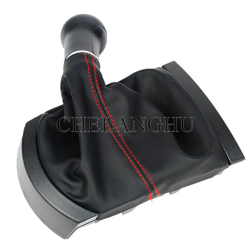 For Seat Ibiza 2002 2003 2004 2005 2006 2007 2008 2009 2010 Car-Styling 6 Speed Gear Stick Shift Knob With PU Leather Boot
