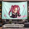Kpop Demon Hunters Personalized Tapestry Support Custom Name, Wall Art Home Decoration